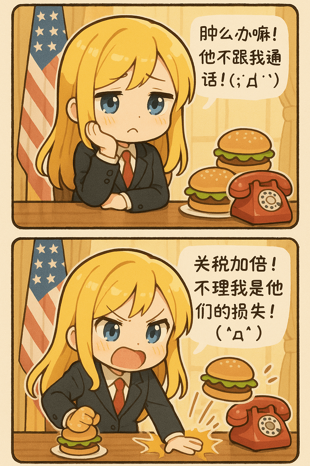 日系双格漫画