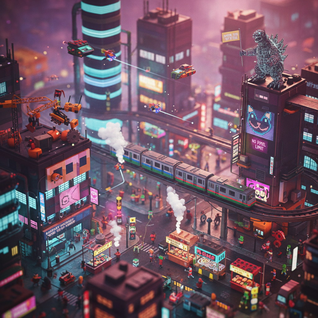 微型立体场景移轴摄影